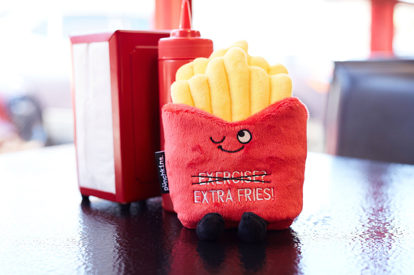 "Exercise? Extra Fries" Funny Fries Plushie