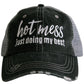 "Hot Mess Just Doing My Best" Trucker Hat for Women in Gray