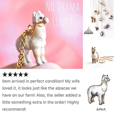 Alpaca "The No Drama Llama" Necklace