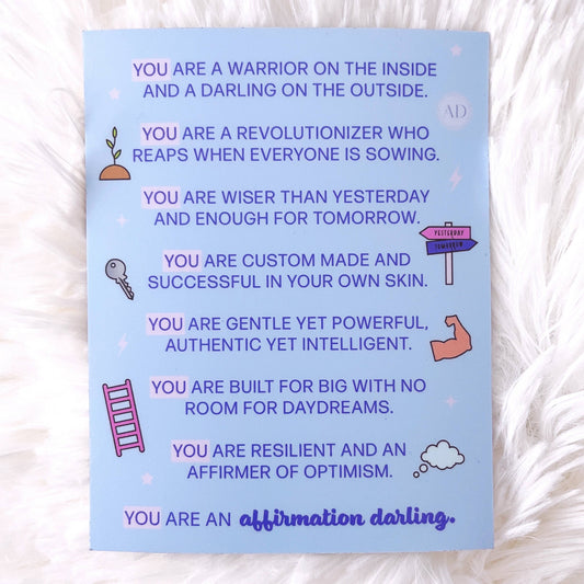 Positive Reminders Magnets in Sky Blue