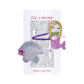 Pastel Mermaid and Shell Hair Clip- Silver and Lilac
