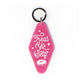 "Treat Yo Self Glitter" Motel Keychain in Pink