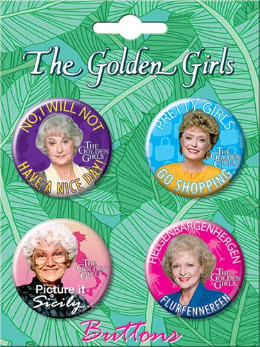 Golden Girls Button Set Featurng Your Favorite Golden Girls!