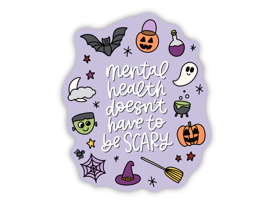 Mental Health / Scary Sticker | Halloween Laptop Sticker