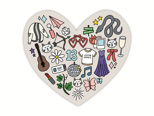 Swiftie Heart Sticker | Cute Taylor Swift Sticker
