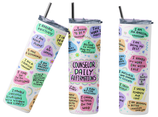 Counselor Daily Affirmations 20 oz Tumbler