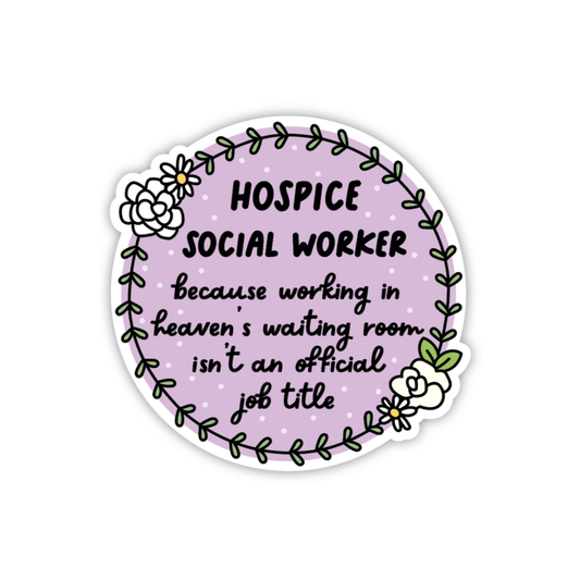 Purple Hospice Social Work Viny Sticker