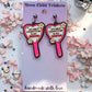 Positive Affirmation Heart Mirror Hand Painted Wood Earrings, "My Only Competition Is My Potential"