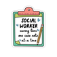 Social Work Case Note Vinyl Sticker