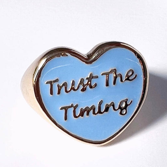 Intention Ring "Trust the Timing" in Blue