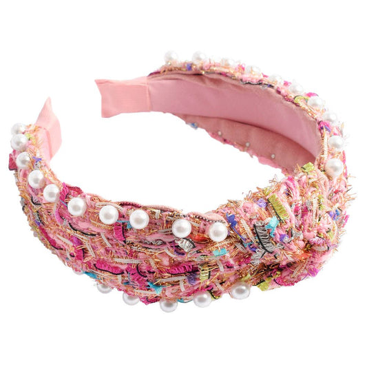 Headbands of Hope: It Girl Headband Pearl - Pink