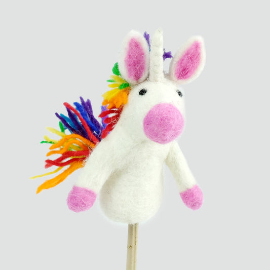Magic Meadow Collection: Rainbow Unicorn Felt Finger Puppet