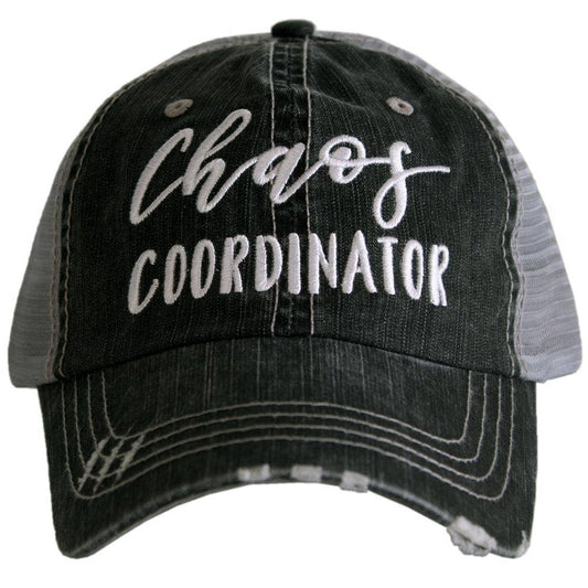 "Chaos Coordinator" Trucker Hat for Women in Gray