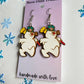 Frosty The Snowman Retro Classic Christmas Earrings