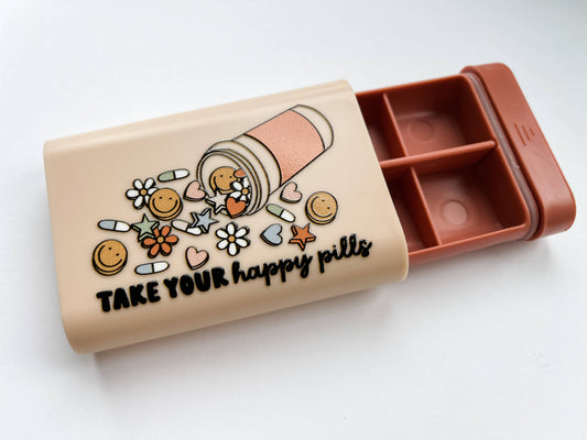 Take your Happy Pills Container "Sand Color"